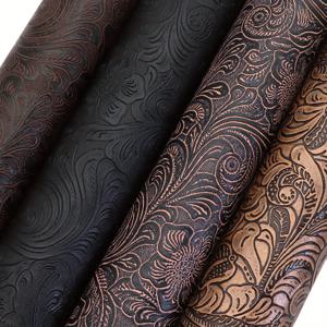 4개 PVC 인조 가죽 시트 (스월 텍스처) - DIY 공예, 가방, 휴대폰 케이스, 지갑용 - 귀걸이, 헤어 액세서리, 필통, 핸드백 제작에 적합한 범프 텍스처 합성 가죽 원단 - 20x33cm