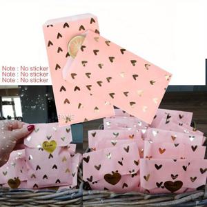 TEMU 금박 프린트 크라프트지 선물 가방 25개, 생일 파티, 결혼식, 기념일, 이벤트 장식용 인쇄 종이 답례품 가방, 소형 선물 포장 가방, 파티 답례품 포장 용품