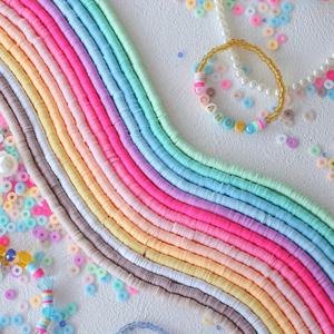 TEMU 팔찌 만들기용 6mm 컬러 폴리머 클레이 구슬 5000개입 14세트, DIY 목걸이 및 팔찌 액세서리, 색상: 14종