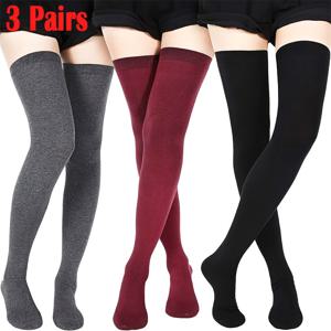 TEMU 3켤레 여성용 엑스트라 롱 양말, 허벅지까지 오는 양말, 아내 및 여자친구를 위한 선물, 엑스트라 롱 부츠 양말, 여성 드레스 양말