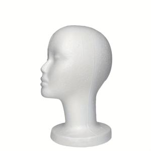 폼 가발 머리, 여성용 스티로폼 마네킹 헤어피스 스탠드 홀더 화장품 모델 머리 가발 디스플레이, 스타일, 모델, 디스플레이 헤어, 모자, 헤어피스, 마스크, 살롱 및 여행용