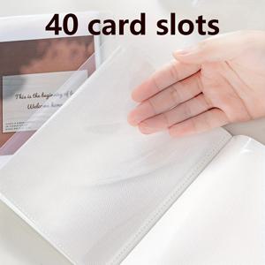 TEMU 40페이지 대용량 5인치 사진 보관 앨범 - 내구성 있는 PP 소재, 침하 방지 및 방수, 스크랩북킹, 스탬프 및 다이 정리를 위한 지퍼 바인더 포켓, 포토카드 및 공예품용 투명 보호 시트