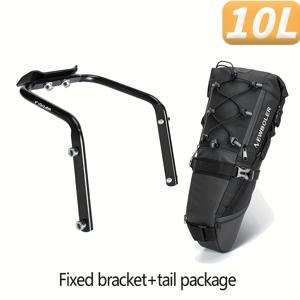 TEMU NEWBOLER 대용량 자전거 안장 가방, 내마모성, 조절식 스트랩, 블랙 - 장거리 사이클링용, 자전거 안장백, 액세서리 별도 판매