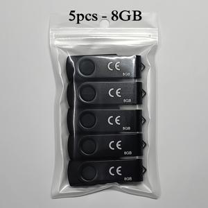 TEMU 5pcs 클래식 블랙 클립 USB 플래시 드라이브 256MB-32GB, 레이저 프린트 라벨, USB 2.0, 매일 사용하기에 내구성과 스타일이 뛰어나, 클립 스토리지, 디자인, 금속 마감