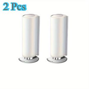 TEMU 2PCS 조절 가능한 바닥 마운트 자석 도어 스토퍼 원통형 디자인 드릴 필요 없는 투명 자기장 문 걸쇠 홀더 벽 보호대, 침실 사무실 가정용 (블랙)