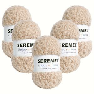 TEMU 5개 코랄 플리스 얀 세트, 다양한 색상 제공, 총 무게 250G, 다양한 뜨개질 및 코바늘 프로젝트(블랭킷, 스카프, 모자, 장갑 등)에 적합한 부드러운 얀
