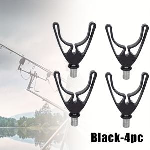 TEMU 4개 낚싯대 받침대 | 고휘도 폴리머, 매치 낚싯대용, 벤치 스틱, 낚싯대 팟, 낚싯대 홀더, 버즈 바