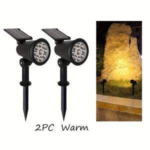 2개입 9 LED 원예용 정원 , IP44, 웜화이트 조명, 세미 매입형 ABS 지중봉투형 조명, 휴대용, 스위치 제어, 리튬 배터리, 태양광 충전