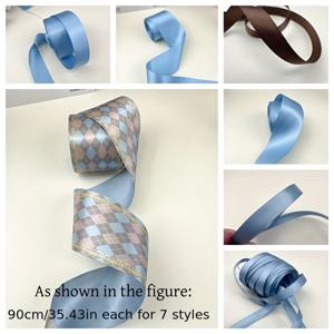 5.0cm 이중톤 레이스 새틴 리본, 수제 리본, 선물 상자 포장, 홈 데코, 롤리타 보우, 내구성 있는 폴리에스터 휴일 장식, 가족 사용 필수품, 선물 포장, 축제 테이블 세팅, 크리스마스 장식, 클래식 스타일 화환, 생동감 있는 화환 디자인, 복잡한 리본 패턴, 선물 리본, 봉제용 리본, 측정 리본, 루프 만들기용 리본, 공예용 리본