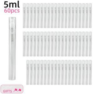 TEMU 향수병 60개/2ml 3ml 5ml, 플라스틱 스프레이 분무기 플립탑 병, 가볍고 휴대용, 미니 일회용 병, 향수, 에센스, 액체/디스펜싱용