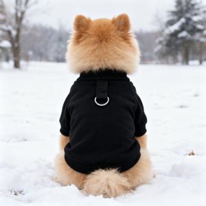 TEMU 가을 겨울 따뜻한 애견 의류, 탈부착 가능한 리드줄 디자인, 눈이 오는 날씨에 외출하기 좋음, 트렌디하고 멋진 애견 의상 핫 아이템, 소형견에게 적합