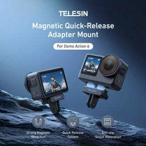 TEMU TELESIN. 액션 카메라용 마그네틱 접이식 베이스, Nano용 퀵 릴리즈 베이스 액션 카메라 마그네틱 퀵 릴리즈 베이스, Osmo용 양방향 퀵 릴리즈 접이식 어댑터 베이스