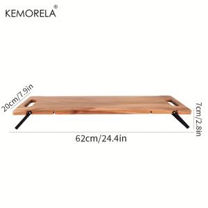 KEMORELA 대형 샤르코테리 치즈 보드 - 나무 서빙 트레이 (손잡이 및 접이식 다리 포함), 파티용 직사각형 플래터, 버프 식품 디스플레이, 엔터테인먼트, 선물 아이디어, 광택 처리된 끝, 식품 안전, 크리스마스, 할로윈에 적합
