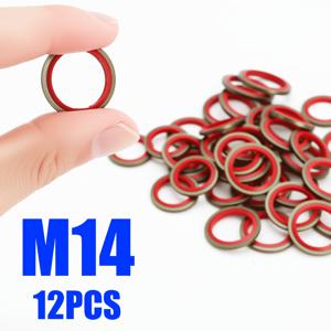 오일 팬 드레인 플러그 고무 개스킷 - M12 M14 M16용 각 12개, 누수 방지 교체형 씰, 자동차 SUV 범용, 내구성 좋은 엔진 오일 드레인 볼트 와셔 (자동차 수리 유지 보수 및 일상 차량 관리 도구용, AGASHE.700)