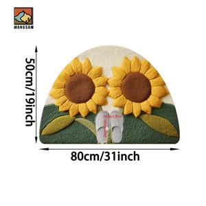 TEMU 1개 반원형 욕실 매트, 디자인 2개, 부드러운 극세사 및 폴리에스터 재질. 욕실, 거실, 침실, 식탁, 현관 등 다양한 공간을 장식하는 데 이상적입니다.