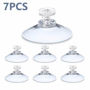 TEMU 7개 세트 42mm/1.65인치 투명 흡착판 M4 너트 및 나사 포함, 투명 PVC 소재, 강력한 흡착력, 유리 표면 사용 가능, 가정용 주방, 욕실 벽, 창문, 자동차 햇빛가리개에 이상적, 실용적인 후크, 다용도 후크
