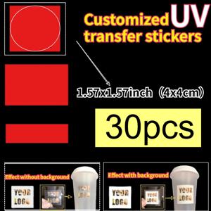 TEMU 맞춤형 UV 전사 30개 - 사진/문구 개인화, 무광 마감, 컵, 병, 유리에 적합한 자체 접착 PVC 라벨 1.57인치, 1.97인치, 2.36인치, 2.76인치, 3.15인치, 일회용 - 비즈니스, 결혼식, 공예, 웨딩 장식에 이상적, 고품질 인쇄, 소규모 비즈니스용으로 설계됨