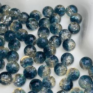 TEMU 약 47개 8mm 오로라 효과 크랙글라스 비즈, 팔찌, 목걸이 및 귀걸이 제작에 이상적; 제작에 적합