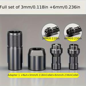 TEMU 6mm-3mm 어댑터 -- 다기능 금속 샤프트 변환기 - 전원 불필요 - 가정 및 리모델링 프로젝트에 적합