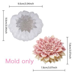 TEMU [레진 실리콘 몰드] 작은 3D 다호 실리콘 몰드, 시뮬레이션 이중 꽃잎 장미 꽃잎 질감은 섬세하고, -등급의 유연한 소재로 몰딩이 용이하며 반복적으로 사용할 수 있으며, 양초, 수제 비누 석고 석재 생산에 적합합니다.