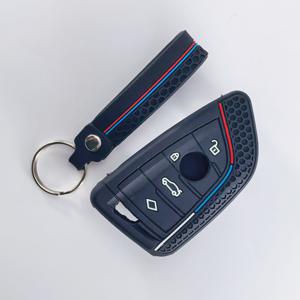 TEMU BMW 풀 모델용 클래식 패션 스트랩 차량 키 케이스 - 2/3/5/6/7 시리즈 X1 X2 X3 X5 X6 | 내구성이 뛰어난 스크래치 방지 분실 방지 키 파우치, BMW 매니아용 자동차 키 포브 보호대, 실리콘 소재
