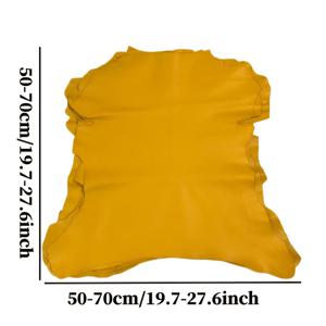TEMU 고품질 노란색 풀 그레인 양피, 약 1mm 두께, 선명한 질감, 공예, 지갑, 카드 홀더, 가죽 재료에 적합 | 양피 가죽 | 가죽 부착 재료