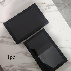 TEMU 100구획 검정색 링 디스플레이 박스, 방진 투명 뚜껑 포함, 귀걸이, 팔찌, 목걸이용 다중 칸막이 분리대 포함 보석 보관 케이스, 걸이형 디자인의 상업용 등급 보석 정리함, 보석 상자