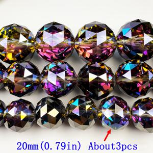 30/25/20mm 고급스러운 로즈-블랙 오스트리아 합성 대형 합성 꽃 볼 비즈 | 1/2/3개 반짝이는 다면 드릴된 루스 비즈 | 수제 목걸이, 귀걸이, 팔찌, 조명 추가 및 공예 재료 제작용