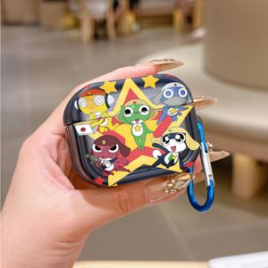 TEMU 애플 에어팟 1/2/3/4/프로/프로 2용 K-Keroro G-Gunsou 애니메이션 TPU 케이스 - 스크래치 방지 충격 보호 케이스, 귀여운 애니메이션 이어폰 액세서리 (에어팟 호환 내구성 충전 케이스)