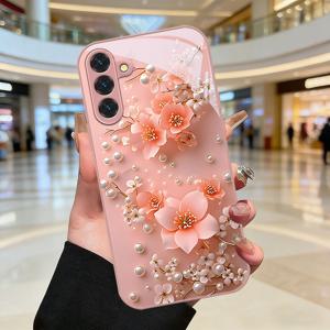 TEMU 폰 케이스: 핑크 플라워 벚꽃 디자인 삼성 갤럭시 S9+/S10/S20+/S20 울트라/S21 5G/S21+/S22/S23 플러스/S24 플러스/S25/S25 엣지/노트 9/노트 10/노트 10+/노트 20/노트 20 울트라 호환, 안티드롭 강화유리 보호 커버, 패셔너블한 디자인, 내구성, 귀여움, 비즈니스, 고품질 모바일 액세서리