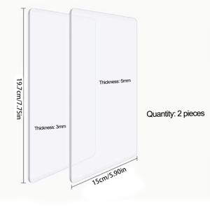 TEMU 2개입 3mm/5mm 두께 투명 플라스틱 플레이트, 커팅 다이/페이퍼 커터/다이컷 머신용