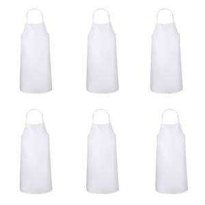 TEMU 6개, 주방 앞치마, 남녀공용 앞치마, 흑백 가정용 단색 앞치마, 셰프 웨이터 바비큐 미용사용 성인용 앞치마, 승화 무지 앞치마, 주방 파티오 용품