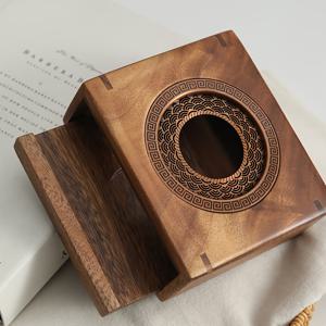 TEMU 1개 월넛 나무 찻잔 워머 스탠드 (테라이트 홀더 포함) – 찻잔용 휴대용 테라이트 가열 베이스, 테이블 상판 찻물 서빙용 비전기식 보온 액세서리