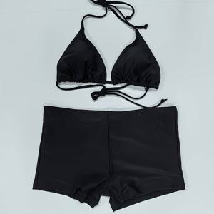 비키니 의류 하의 사각 바지 세트 및 의류 가방