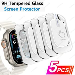 TEMU 5개입 Ultra HD 강화 유리 액정 보호 필름, Apple Watch Ultra Ultra3 49mm 호환, 스크래치 방지, 풀 커버리지, 9H 강화 유리 스크린, 정밀 핏, 지문 방지, 부드러운 터치 표면, 스크래치 방지 유리