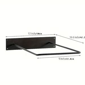 TEMU 벽걸이 요가 볼 홀더, 블랙 메탈 파이프 랙, 홈짐 또는 스튜디오용 운동볼 보관대