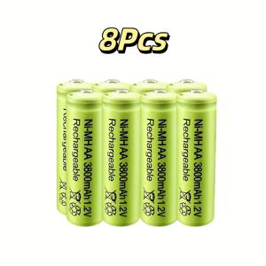 TEMU 1.2V AA 충전식 배터리 - 3800mAh | 오시안 니켈 배터리, 고체 상태 전기, 가습기 및 전동 칫솔에 호환
