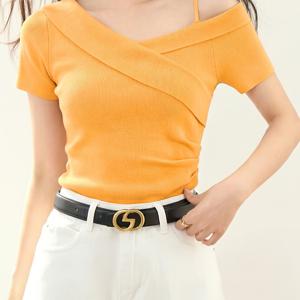 TEMU 우아한 오프숄더 스트랩 탑 - 허리를 조이는 반소매 블라우스형 셔츠, 여름 비치웨어, 캐주얼부터 드레시한 의상까지 어울림, 손세탁 가능 단색 튜닉 아님