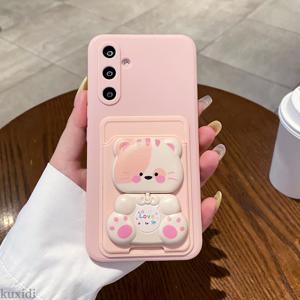TEMU TPU 카드 홀더 페인팅 고양이 디자인 휴대폰 케이스, S20/S21/S22/S23/S24/S25/S26 시리즈 모델 호환. 여자친구를 위한 완벽한 선물