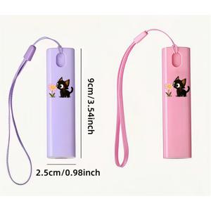 향수, 알코올 및 방충제용 10ml 리필 가능한 여행용 스프레이 병 2개, 마카롱 색상(보라색/분홍색)과 고양이 프린트가 있는 미니 휴대용 리필 향수 용기, 캠핑용 PVC 프리 플라스틱 스프레이 병, 선물용