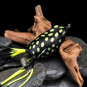TEMU 점박이 천둥개구리 낚시 루어 1개 - 6.8cm/17.5g 바이오닉 플로팅 개구리, 바닷물 및 민물용, 농어, ぱ이크, 송어용 사실적인 플로팅 미끼, 박스포장 (제품 정보 개정 없음)