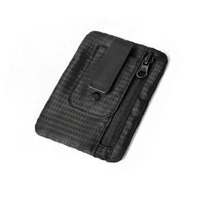 TEMU 미니 RFID 차단 클립 지갑, 숨겨진 현금 슬롯, 벨트 클립 부착, 지퍼 잠금, 신용카드 및 신분증용 카드 슬롯 포함