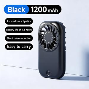 1200mAh USB 충전식 업그레이드 휴대용 핸드 팬, 미니 선풍기, 5단계 풍속, 저소음 개인용 선풍기