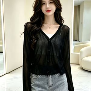 1개 우아한 여성 의류, 여름용 가볍고 통기성 좋은 플리츠 오픈 프론트 가디건 재킷, 간편한 캐주얼 다용도 캐주얼 재킷, 부드러운 스타일의 성격 커버업 드레스, 아우터웨어 숄, 해변 휴가 상의, 휴일 선물