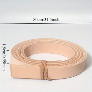 80cm 천연 소가죽 가죽 스트립 - 3mm 두께 수제 가죽공예용품, 벨트/가방 스트랩/숄더 스트랩용