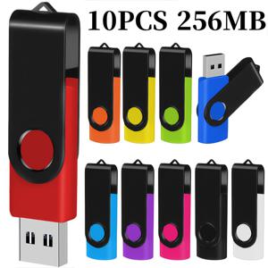 TEMU 10개 컬러풀 USB 2.0 플래시 드라이브 고속 스위블 메모리 스틱, 128MB/256MB/512MB/4GB 용량, 데스크탑 & 노트북 저장용, 비즈니스 선물