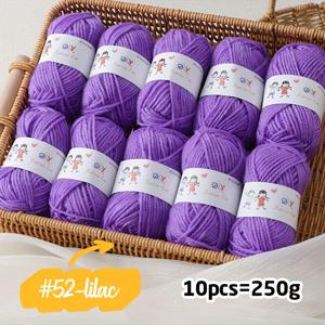 TEMU 10개 세트 아크릴 실 볼, 250g 부드럽고 편안한 멀티컬러 4겹, 수제 니팅 DIY 스웨터, 모자, 장갑, 스카프 및 기타 공예용, 25g/롤