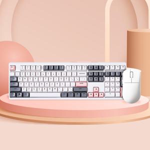 TEMU 몬스타 가츠 X108 SE 5세대 멤브레인 저소음 유선 키보드 마우스 세트 피치 요거트