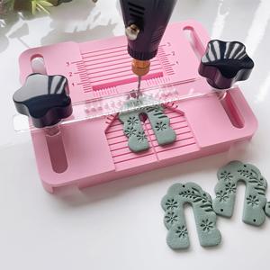 TEMU 3D 프린팅 클레이 귀걸이 펀칭 보드, 클레이 귀걸이 구멍 가이드 도구 보드, 클레이 애호가에게 적합