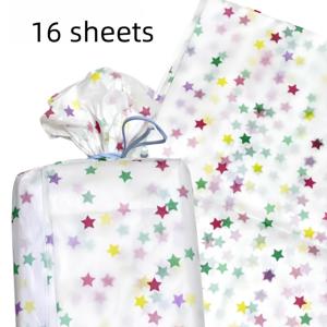 TEMU 16장의 별 패턴 티슈 페이퍼, 20''X 14'' 선물 포장지, 봄, 여름, 결혼식, 휴일 선물, 생일 선물 포장, 꽃다발 포장, 선물 가방 채우기 및 파티 답례품에 적합